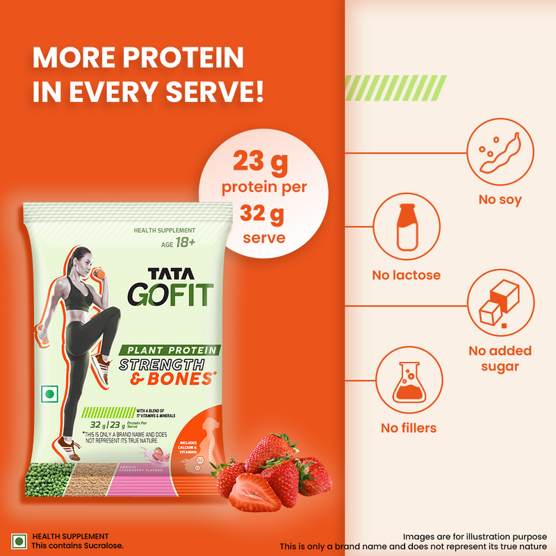 Assorted Pack of 10 | Protein Strength & Bones, Smooth Strawberry Flavour