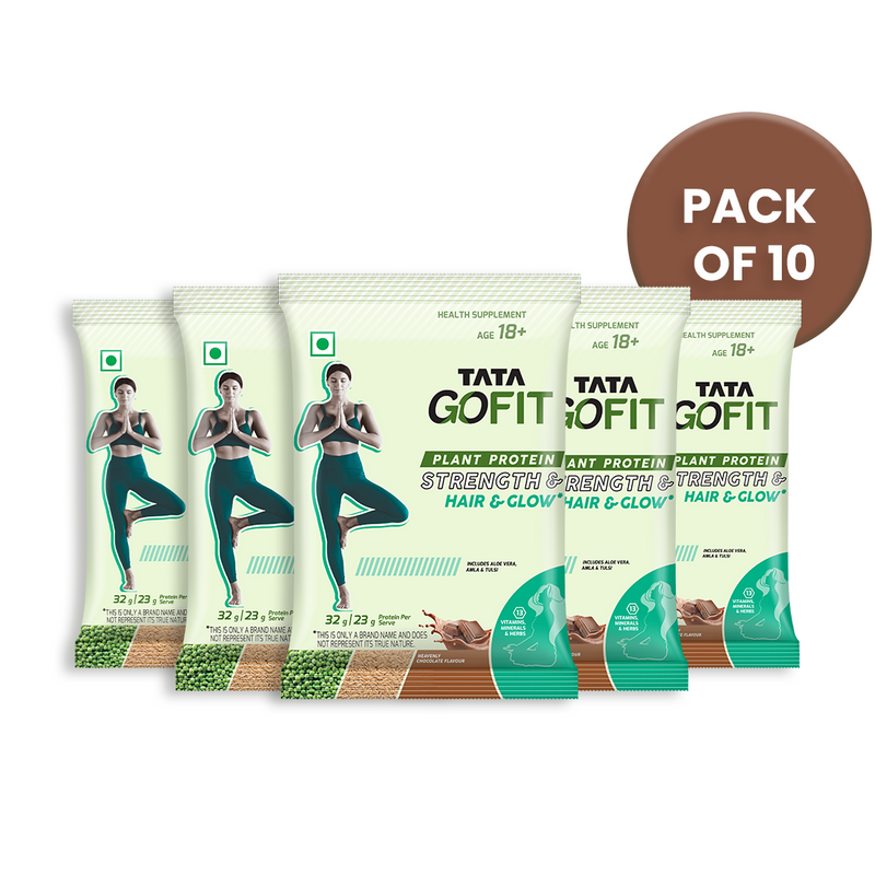 Assorted Pack of 10 | Protein Strength Hair & Glow, Heavenly Chocolate Flavour