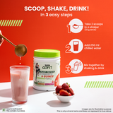 Tata Gofit Plant Protein | Strength & Bones, Smooth Strawberry Flavour